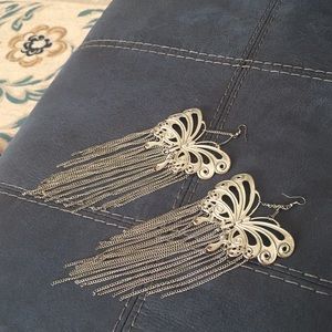 Free butterfly dangling earrings